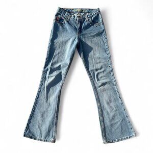 Y2K Original Mudd Flare Stud Light-Wash Denim Jeans Size 5